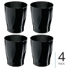 iDesign Small Round Plastic Bathroom Trash Can, Set of 4, Black, Made in USA - 2 of 4