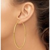 Black Bow Jewelry 2mm x 75mm 14k Yellow Gold Polished Endless Tube Hoop Earrings - 3 of 4