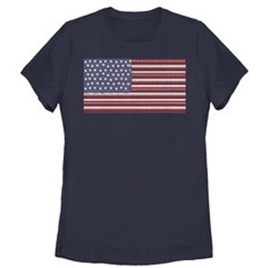 Women's Lost Gods Fourth of July Ornate American Flag T-Shirt - 1 of 3