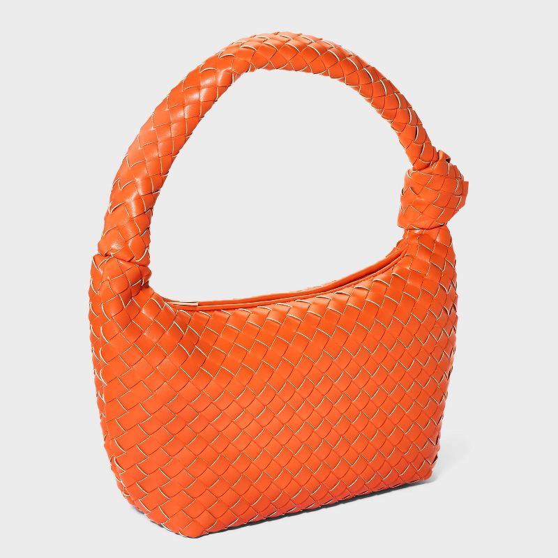 Woven Slouchy Shoulder Handbag - A New Day™, 4 of 13