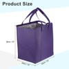 Unique Bargains Non-Woven Thermal Insulation Zippered Reusable Grocery Bags 6 Pack - 2 of 3