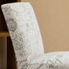 Botticelli English Letter Print Fabric Armless Contemporary Accent Chair - 3 of 4