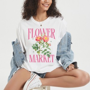Simply Sage Market Flower Market Sparkles Garment Dyed Tee - 1 of 4