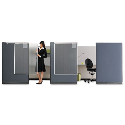 Clear Aluminum Polycarbonate Sliding Partition Screen with Whiteboard