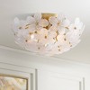Possini Euro Design Filoli 20" Modern Semi Flush-Mount Ceiling Light Fixture Kitchen Foyer Hallway Flower Unique Gold Finish Glass Bedroom Bathroom - 2 of 4