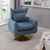 Classic Mid-Century 360-Degree Accent Chair Swivel, Accent Chairs Modern, Swivel Chairs With Upholstery, Swivel Chairs Accent-Cuddlewood - 2 of 4
