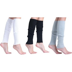 Leg Warmers for Women 3 Pairs Soft Slouchy Retro Knee-High or Scrunched Down Warm and Breathable - 1 of 4