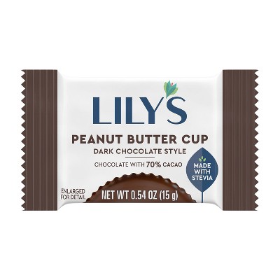 Lily&#39;s Dark Chocolate Peanut Butter No Sugar Added Cups - 3.2oz