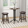 Tangkula 24" Counter Height Stools Set of 4 w/ 360°  Swivel Round Seat & Footrest - 3 of 4