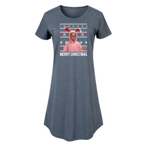 Women's - A Christmas Story - Merry Christmas Graphic T-shirt Dress - 1 of 4