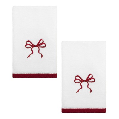 Avanti Linens Christmas Bows 2-Pack Fingertip Towel Set