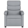 vidaXL Massage Recliner Chair-Manual Adjustable, Light Gray Fabric, Vibration Massage, USB-Powered, Side Pocket, Padded Armchair - 4 of 4