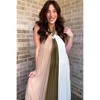 Pinkblush Olive Colorblock Pleated Halter Neck Maternity Maxi Dress - 3 of 3