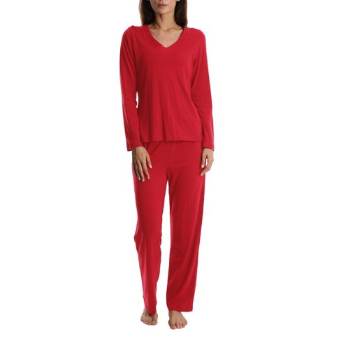 Blis Women's Long Sleeve Super Soft Sleep Pajama Set Red Xl : Target