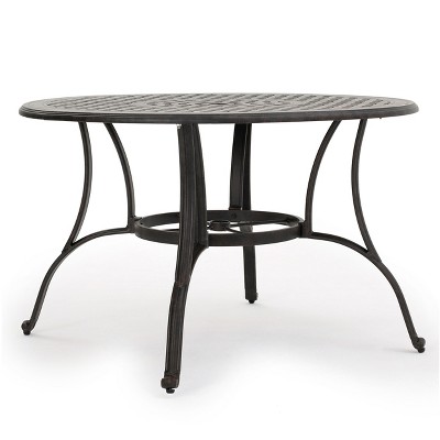 Alfresco Round Cast Aluminum Dining Table - Bronze Christopher Knight ...