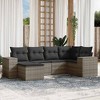 vidaXL Garden Sofa Set Grey PE Rattan Large Modular Garden Sofa Set - 2 of 4