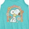 Girls' - Peanuts - Retro Flower Rainbow Graphic Sleeveless Aline Dress - 2 of 4