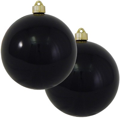 Christmas by Krebs 2ct Onyx black shatterproof christmas ball ornament  6" (150mm)