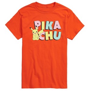 Men's - Pokémon - Pikachu Pastel Name Short Sleeve Graphic T-Shirt - 1 of 4