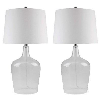 Glass clear on sale table lamp