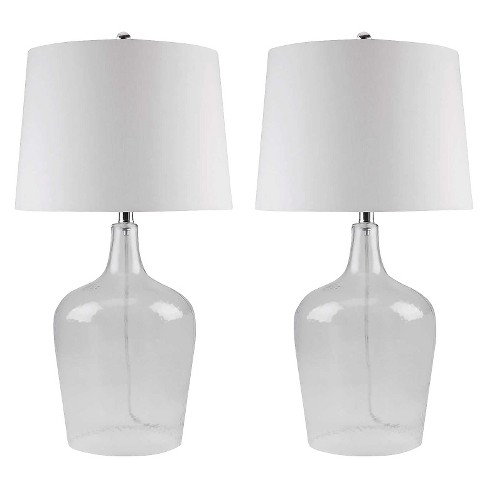 Clear glass table store lamps