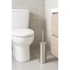 Home Mart Goods Modern Light Grey Toilet Brush Set with Holder - 16" Tall - 4 of 4