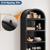 Bookcase 5 Shelf Arched Bookshelf 71.65in Tall Bookcase Farmhouse Display Storage Rack Wooden Bookshelves for Home Office, Living Room - 4 of 4