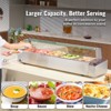 VEVOR 5-Pan Commercial Food Warmer, 5 x 8QT Electric Steam Table with Glass Cover, 1700W Countertop Stainless Steel Buffet Bain Marie - 3 of 4