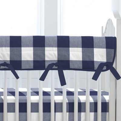 navy blue crib rail cover