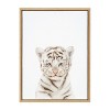 18" x 24" Sylvie Animal Studio Baby White Tiger Frame Canvas by Amy Peterson - Kate & Laurel All Things Decor - 2 of 4