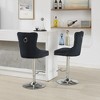 TiramisuBest Set of 2 Golden Velvet Swivel Bar Stools, Adjustable Height 27-35", Modern Tufted Upholstered Chairs with Back for Kitchen (Beige) - 4 of 4