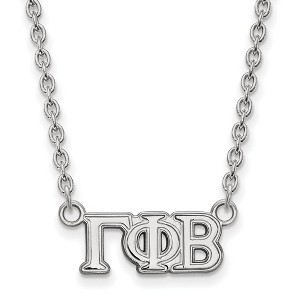 Black Bow Jewelry Sterling Silver Gamma Phi Beta Greek Life Necklace 18 Inch - 1 of 4