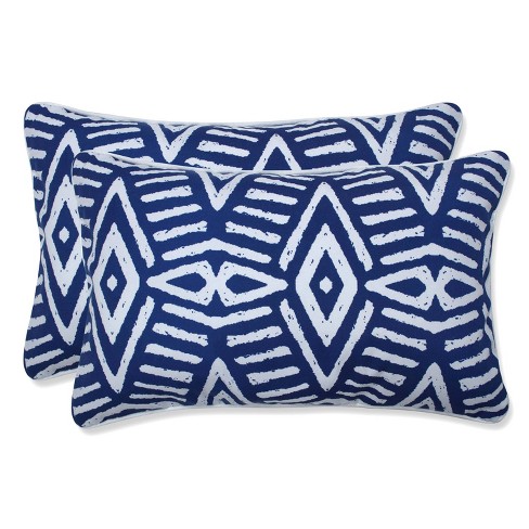 2pk Geometric Dimensions Rectangular, Target Outdoor Pillows Blue And White