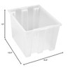 Quantum Storage Systems Stack And Nest Tote, 19-1/2"W X 15-1/2"D X 13"H, Heavy Duty, 1.70 Cu. Ft. Capacity - 2 of 2