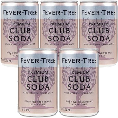 Fever Tree Club Soda - Premium Quality Mixer - Refreshing Beverage for Cocktails & Mocktails 150ml Bottles