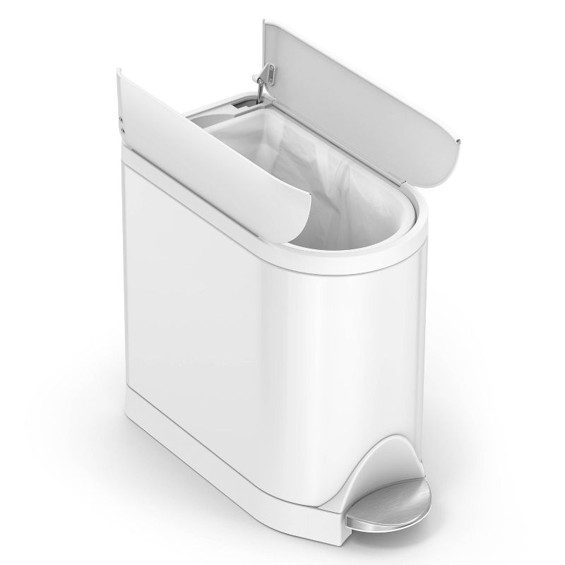 simplehuman 10L Butterfly Steel Step Trash Can, 2 of 6