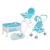 Olivia's Little World Baby Doll 3pc Nursery Set - Crib, High Chair & Stroller - 4 of 4