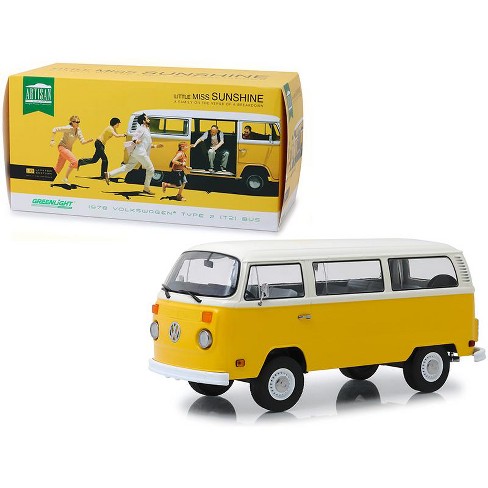 1978 Volkswagen Type 2 T2 Bus Yellow With White Top Little Miss Sunshine 06 Movie 1 18 Diecast Model Greenlight Target