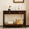 Costway Console Table Accent Sofa Side Table with Drawer Shelf Entryway Espresso - 3 of 4