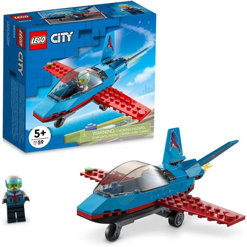 LEGO City Great Vehicles Stunt Plane Toy Building Set 60323, 1 of 8