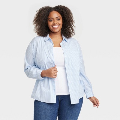 Women's Long Sleeve Button-Down Shirt - Ava & Viv™