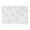 Saro Lifestyle Burnout Snowflake Design Sheer Placemat, 14"x20" Oblong, White (Set of 4) - 2 of 4