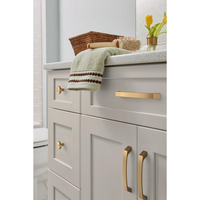 Champagne Bronze Modern Arch Cabinet Pull with Mounting Hardware