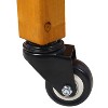 Okak Elevated Wood Planter Box with Wheels/Storage Shelf 8 Pockets for Vegetables Flowers, Garden Bed for Indoor Outdoor Plants, 36" x 24" x 34" - 4 of 4