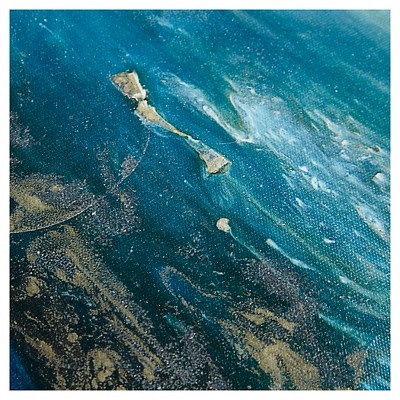 Rolling Waves Blue and White Abstract Canvas Triptych Set