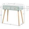 Nordlys 2-Drawer Wood and Natural Rattan Console Table Exotic Boho Living Room - 4 of 4