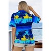 LA LEELA Women's Button Down Blouses Funky Vacation Button Up Casual Summer Holiday Party Blouse Hawaiian Short Sleeve Tropical Shirts - 2 of 4