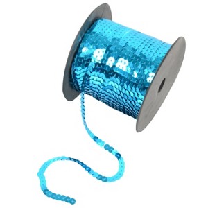 Flat Sequin Strip, 6mm String Metallic Sequin Strand, Paillette Sequin Sewing Trim DTY Project Decoration, 100 Yards - 1 of 4