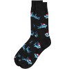 Memoi Men's "Santa Shark" Christmas Holiday Novelty Crew Sock Black 10-13 - 3 of 4