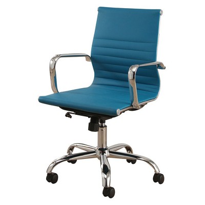 Jackson Silver Finish Leather Office, Turquoise Chairs Leather